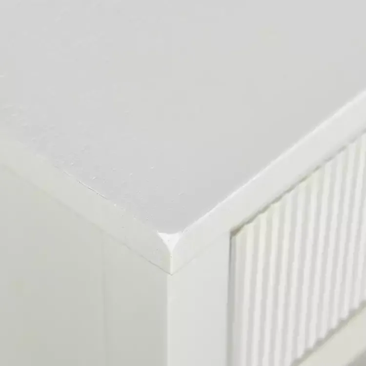 Kirklands Home Ribbed Wood Colleen Accent Table White Sale