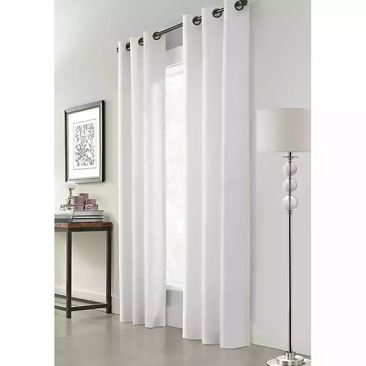 Kirklands Home Room Darkening Curtain Panel Set, 84 in. White Outlet