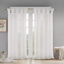 Kirklands Home Rosette Tab Top Curtain Panel, 63 in. White Best