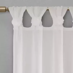 Kirklands Home Rosette Tab Top Curtain Panel, 84 in. White Discount