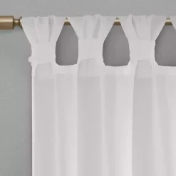 Kirklands Home Rosette Tab Top Curtain Panel, 84 in. White Discount