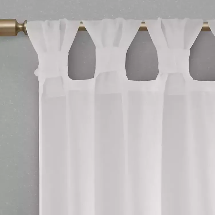 Kirklands Home Rosette Tab Top Curtain Panel, 84 in. White Discount