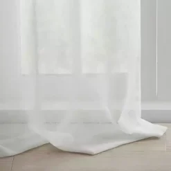 Kirklands Home Rosette Tab Top Curtain Panel, 84 in. White Discount