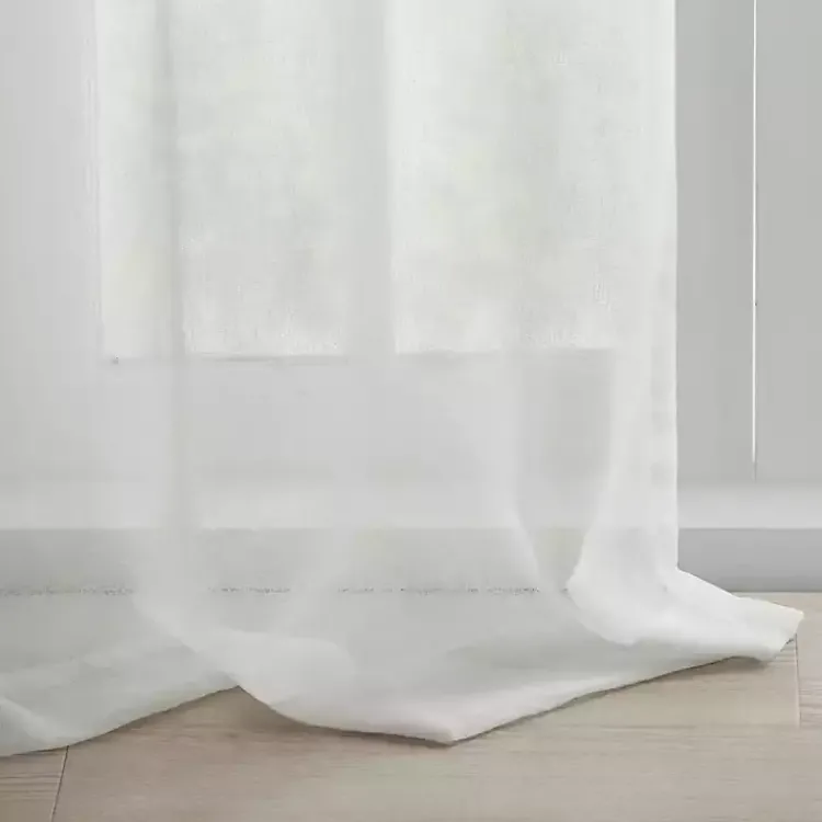 Kirklands Home Rosette Tab Top Curtain Panel, 84 in. White Discount
