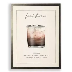 Kirklands Home White Russian Framed Art Print Brown Clearance