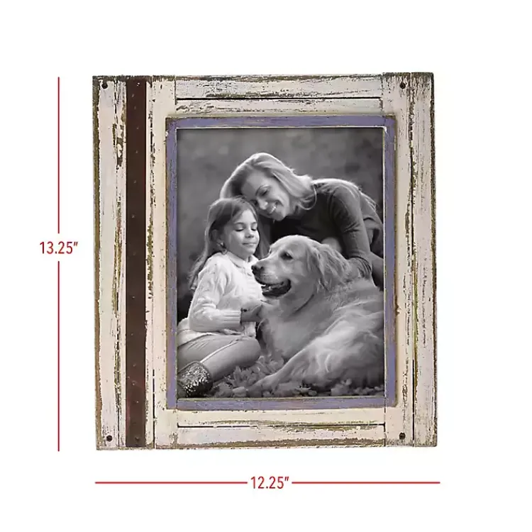 Picture Frames>Kirklands Home White Rustic Wooden Photo Frame, 8x10