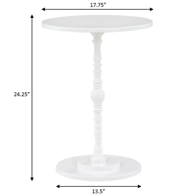 Kirklands Home Santel Spindle Accent Table White Clearance