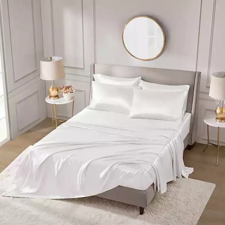 Kirklands Home Satin 6-pc. California King Sheet Set White Hot