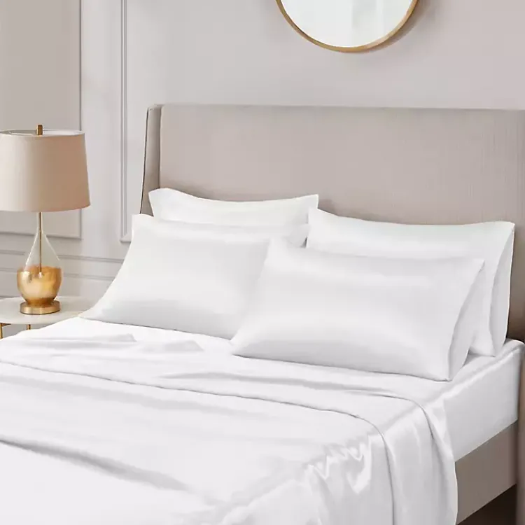 Kirklands Home Satin 6-pc. California King Sheet Set White Hot