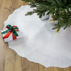 Christmas Tree Skirts & Collars>Kirklands Home Scalloped Christmas Tree Skirt, 48 in. White