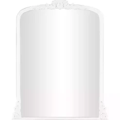 Kirklands Home White Scroll Arched Rectangle Wall Mirror Clearance