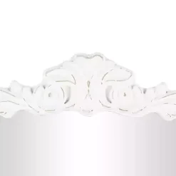 Kirklands Home White Scroll Arched Rectangle Wall Mirror Clearance