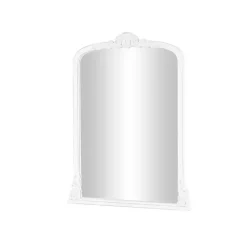 Kirklands Home White Scroll Arched Rectangle Wall Mirror Clearance