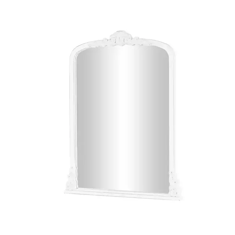Kirklands Home White Scroll Arched Rectangle Wall Mirror Clearance