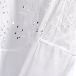 Kirklands Home Sequined Shower Curtain White Discount