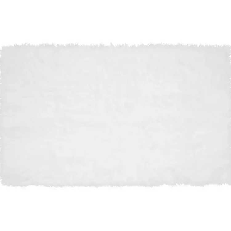 Kirklands Home Shag Washable Area Rug, 3x5 White Clearance