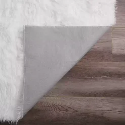 Kirklands Home Shag Washable Area Rug, 3x5 White Clearance