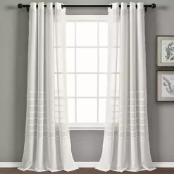 Kirklands Home Sheer Grommet Curtain Panel Set, 84 in. White