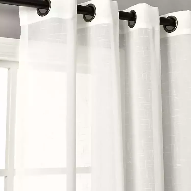 Kirklands Home Sheer Grommet Curtain Panel Set, 84 in. White