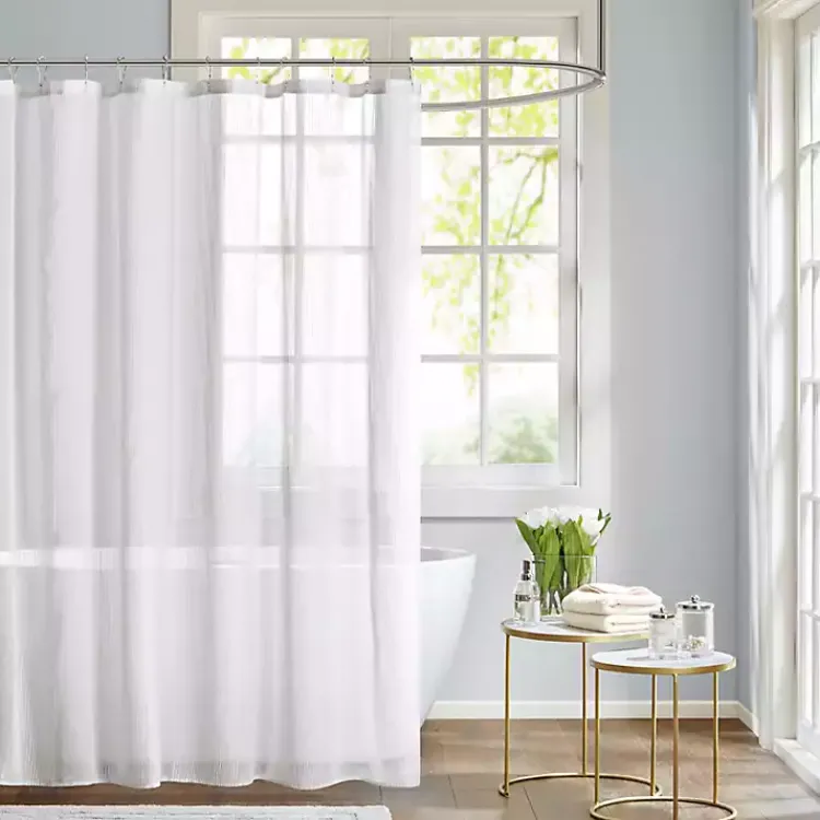 Kirklands Home Sheer Shower Curtain White Online