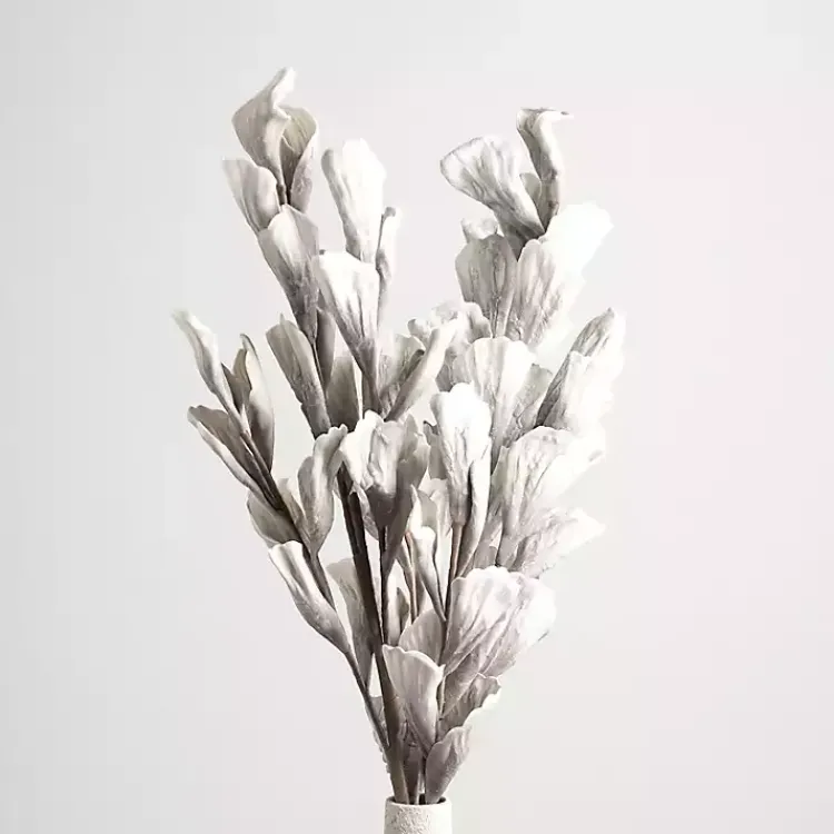 Stems & Bouquets>Kirklands Home Shell Leaf Stem White
