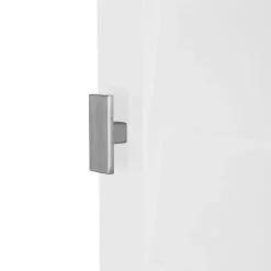 Kirklands Home Shutter Single Door Storage Cabinet White