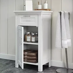 Kirklands Home Single Drawer Cabinet White