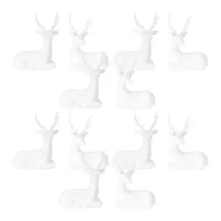 Christmas Decorations>Kirklands Home Sitting Reindeer Statues, Set of 12 White