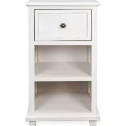 Kirklands Home Slim Wooden 2-Shelf Side Table White Best