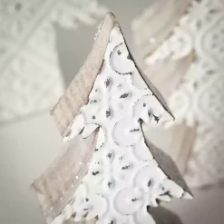 Christmas Decorations>Kirklands Home Snowflake Embossed Tabletop Trees, Set of 3 White