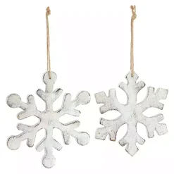 Christmas Ornaments>Kirklands Home Snowflake 12-pc. Christmas Ornament Set White
