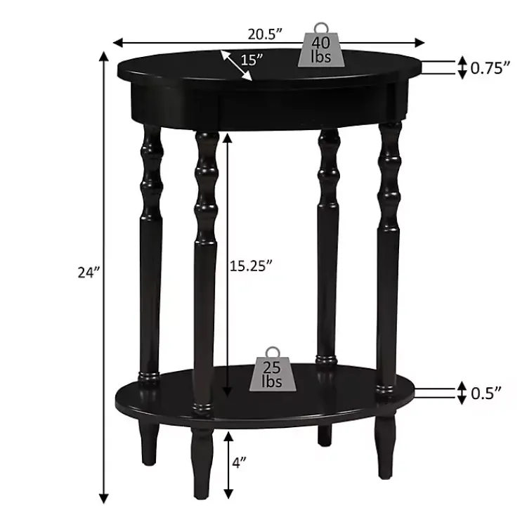 Kirklands Home Spindle Legs Oval Accent Table White Sale