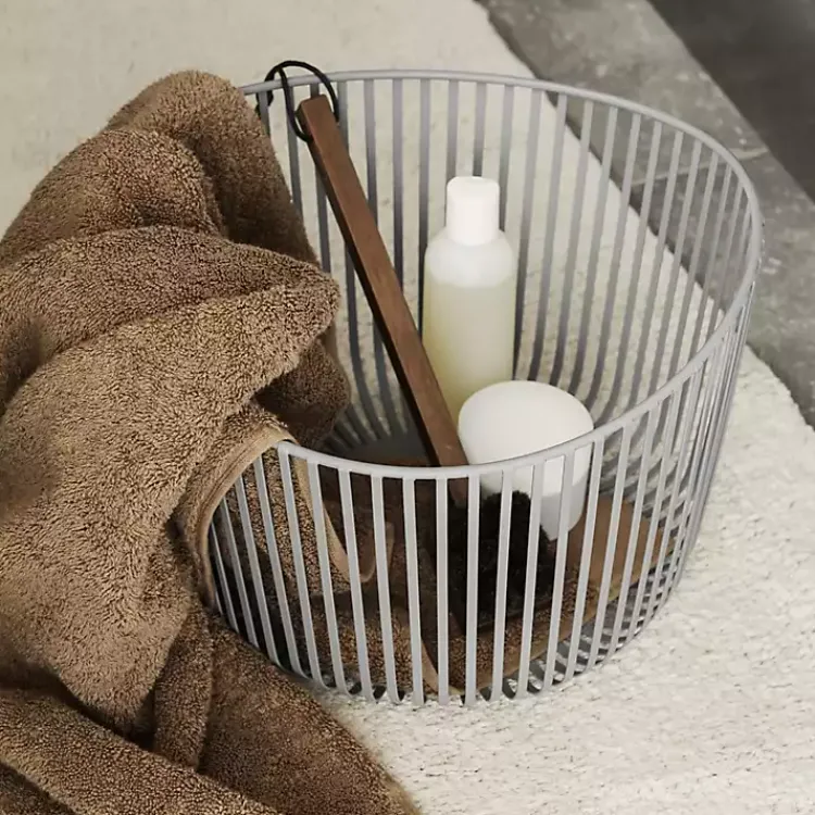 Kirklands Home Steel Modo Storage Basket White Best
