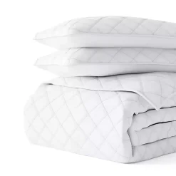 Kirklands Home Stitched Diamond 2-pc. Twin Quilt Set White