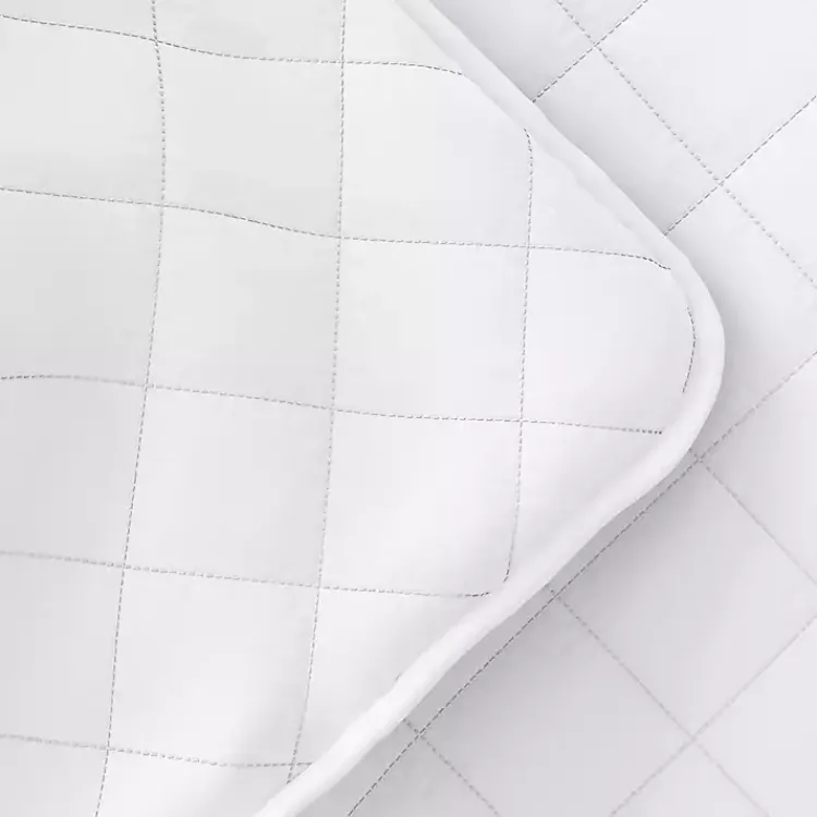 Kirklands Home Stitched Diamond 2-pc. Twin Quilt Set White