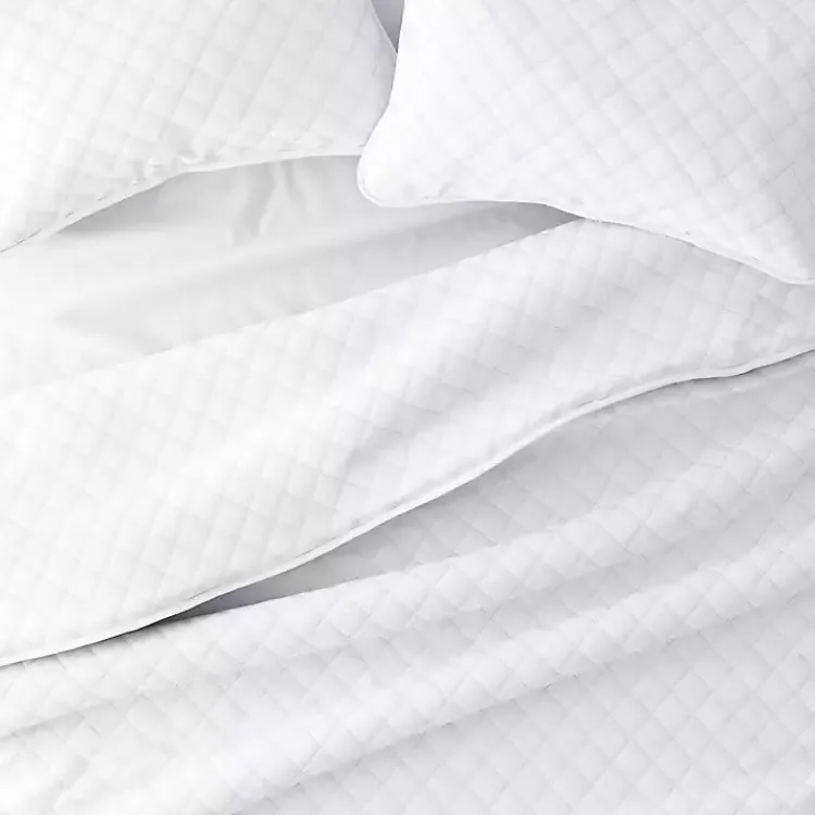 Kirklands Home Stitched Diamond 3-pc. King Quilt Set White Best