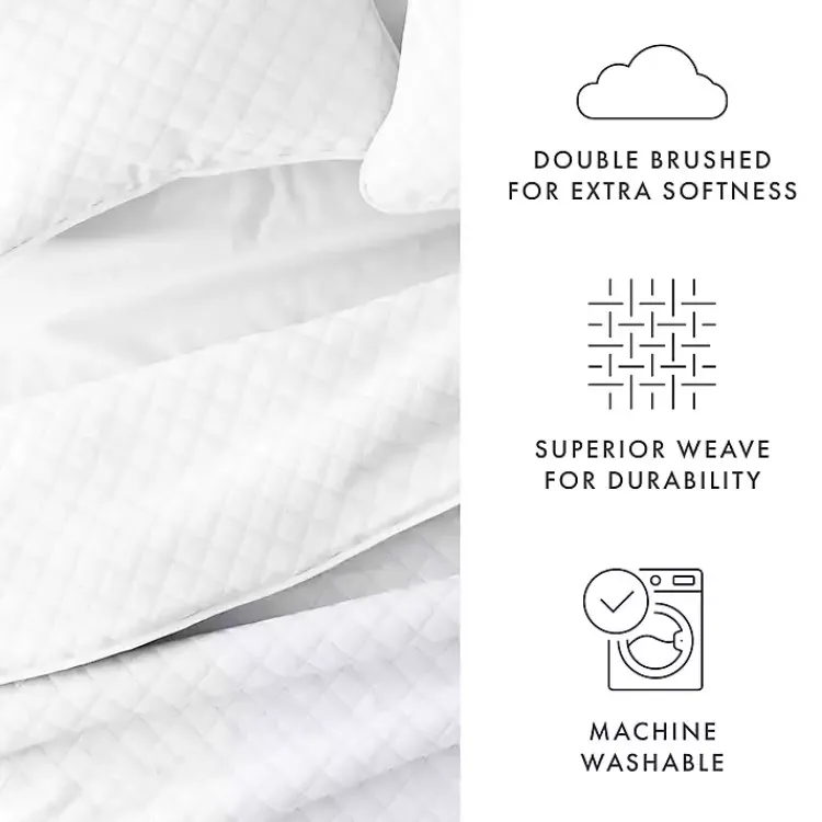 Kirklands Home Stitched Diamond 3-pc. King Quilt Set White Best