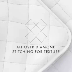 Kirklands Home Stitched Diamond 3-pc. King Quilt Set White Best