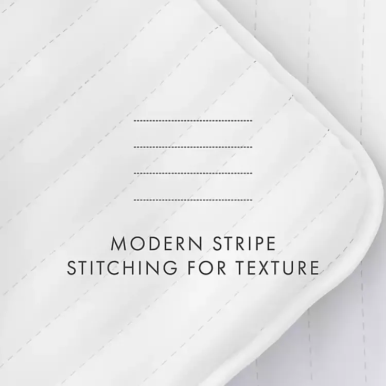 Kirklands Home Stitched Stripes 2-pc. Twin Quilt Set White