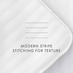 Kirklands Home Stitched Stripes 3-pc. Queen Quilt Set White Best