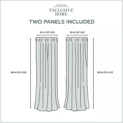Kirklands Home Stripe Sheer Curtain Panel Set, 108 in. White Hot