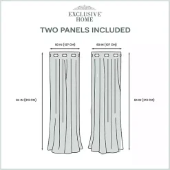 Kirklands Home Stripe Sheer Curtain Panel Set, 84 in. White Hot