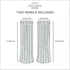 Kirklands Home Stripe Sheer Curtain Panel Set, 96 in. White Hot