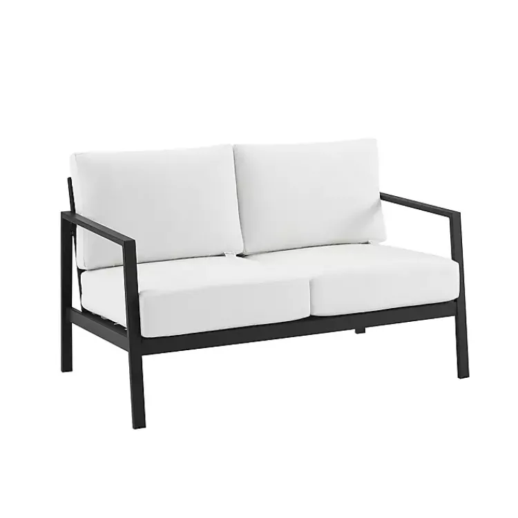 Kirklands Home White Sunbrella Cushions Holland Outdoor Loveseat Best