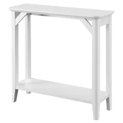 Kirklands Home Tapered Legs Rustic Console Table White Hot