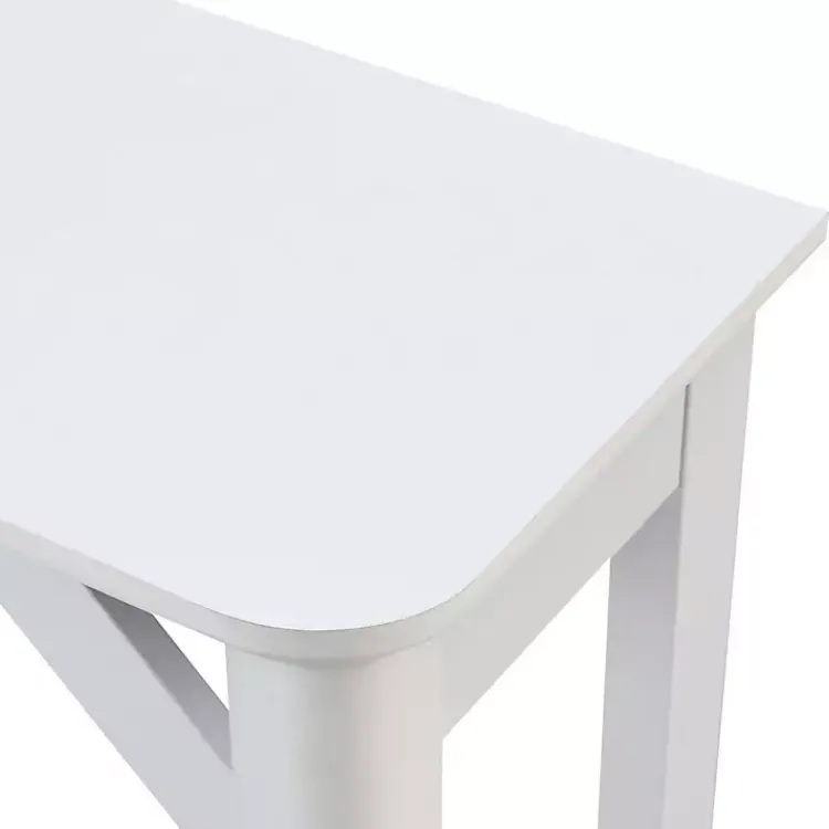 Kirklands Home Tapered Legs Rustic Console Table White Hot