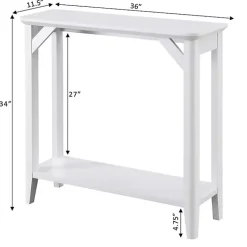 Kirklands Home Tapered Legs Rustic Console Table White Hot