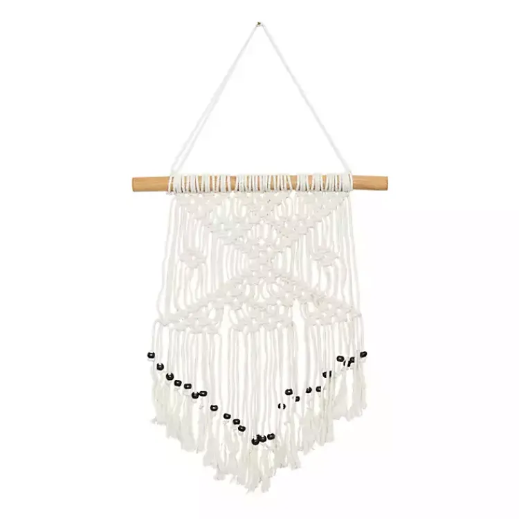 Kirklands Home Tasseled Macrame Wall Hangings, Set of 3 White Online
