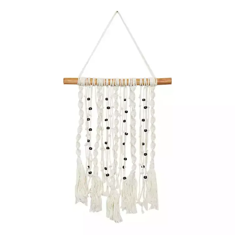 Kirklands Home Tasseled Macrame Wall Hangings, Set of 3 White Online