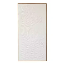 Kirklands Home Textured Abstract Framed Canvas Art Print White Best